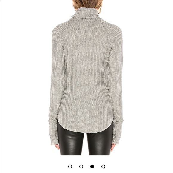 Chaser Thermal Raglan Turtleneck in Heather Grey - Picture 2 of 6